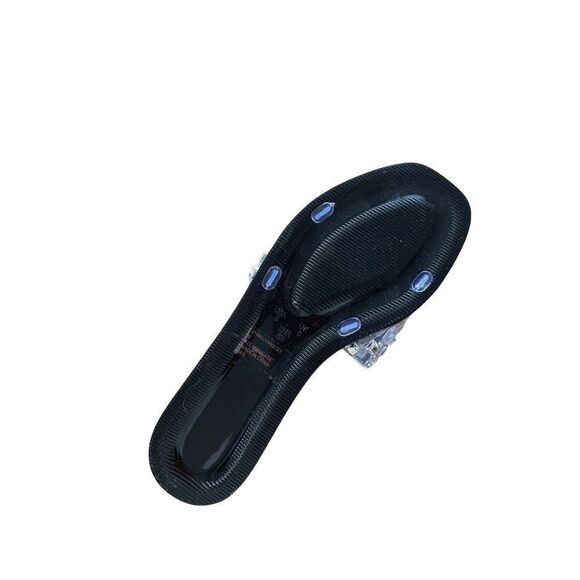 Steve Madden Womens Clear Black Jynn Studded Rhinestone Slide Sandals Size 8 - Picture 6 of 6